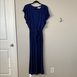 Emma & Michele Royal Blue Jumpsuit Petite Medium